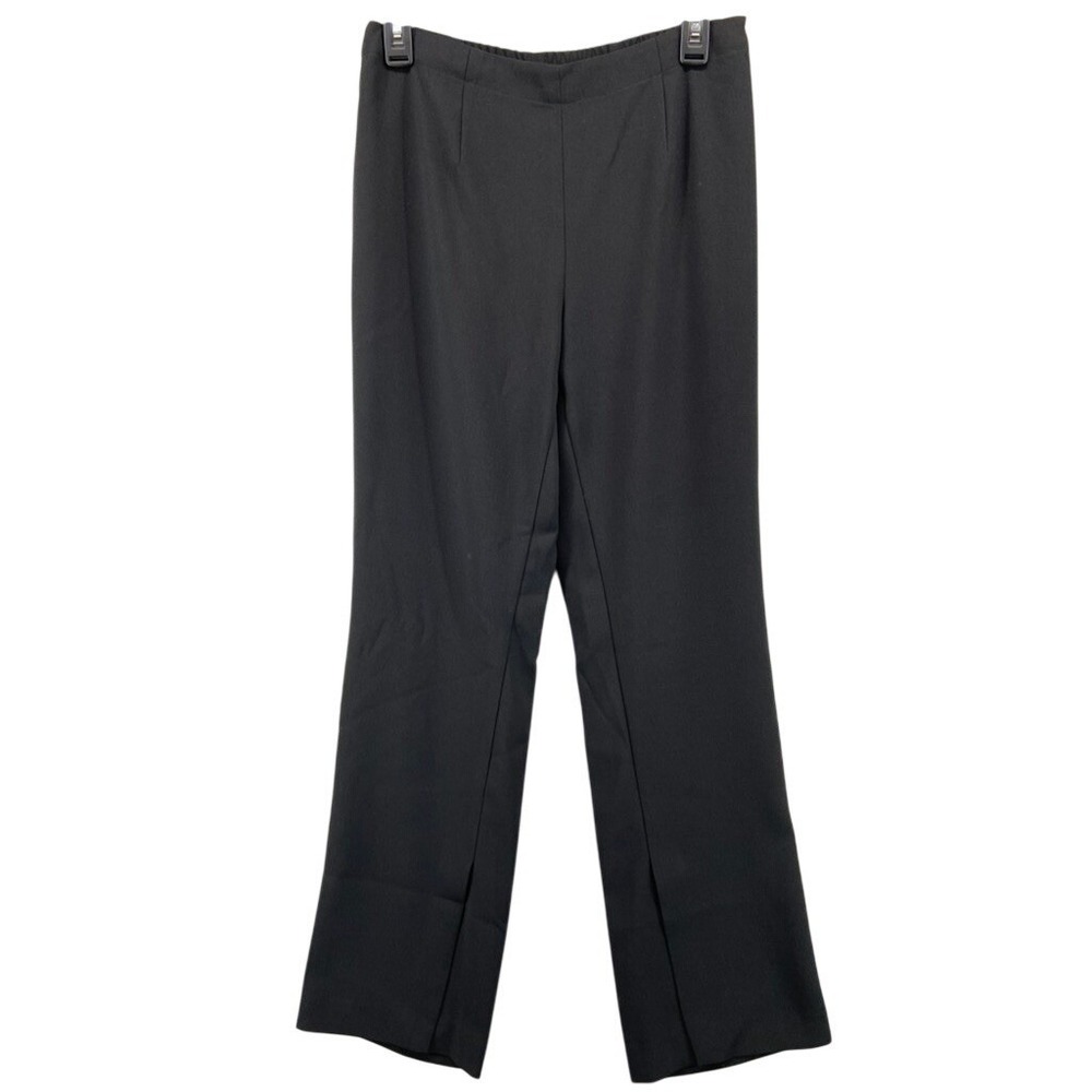 NIC+ZOE Dress Pants Womens 8‎ Black Excellent Split Hem Side Zip Straight Leg